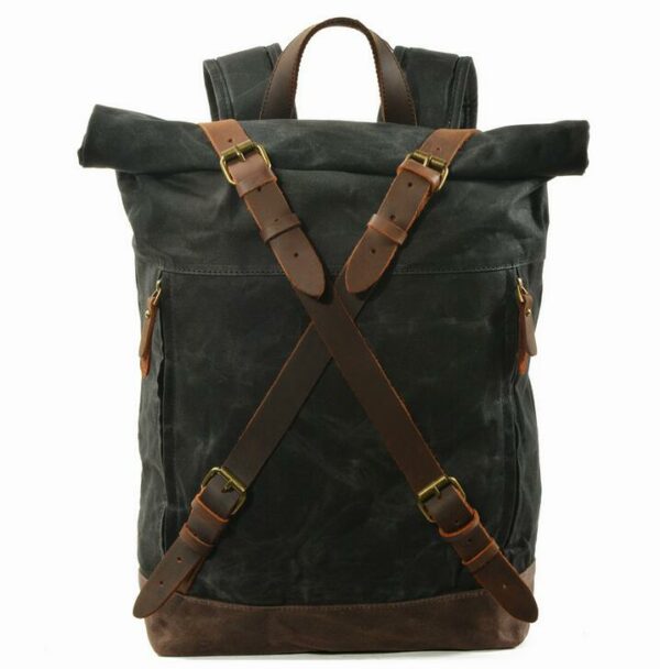 Mochila de lona vintage para homem