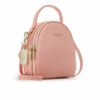 Mochila pequena com fecho de correr para mulher
