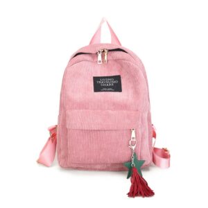 Mochila de bombazina elegante para mulher