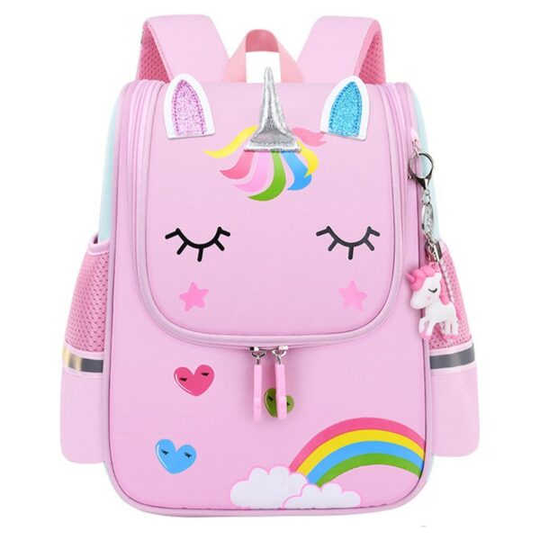 Mochila de unicórnio rosa para meninas