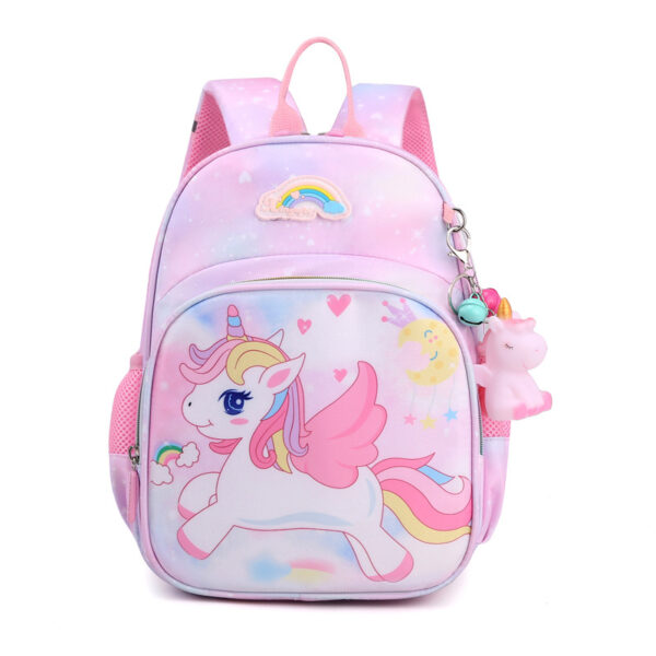 Mochila unicórnio cor-de-rosa para menina