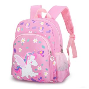 Mochila de unicórnio com flores