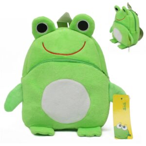 Mochila para crianças com sapo de peluche