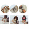 Mochila de viagem de grande capacidade com alça de ombro castanha