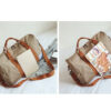 Mochila de viagem de grande capacidade com alça de ombro castanha
