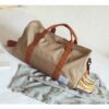 Mochila de viagem de grande capacidade com alça de ombro castanha