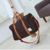 Mochila de viagem de grande capacidade com alça de ombro castanha