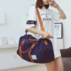 Mochila de viagem de grande capacidade com alça de ombro castanha