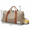 Mochila de viagem de grande capacidade com alça de ombro castanha