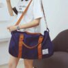 Mochila de viagem de grande capacidade com alça de ombro castanha