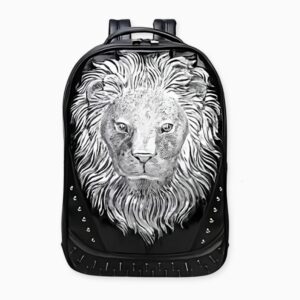 Sac à dos tête de lion en relief 3D