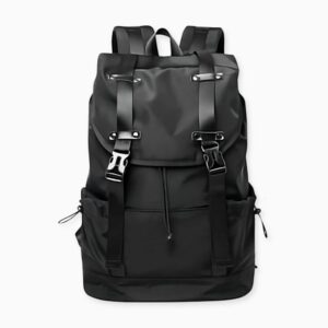 Sac à dos noir avec deux sangles pour homme