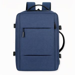 Sac à dos ergonomique de voyage uni bleu