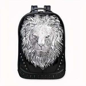 Sac à dos tête de lion en relief 3D